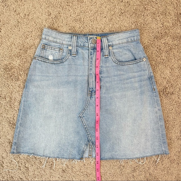 Madewell Rigid Denim A-Line Mini Skirt: Cutout Edition - Picture 13 of 14